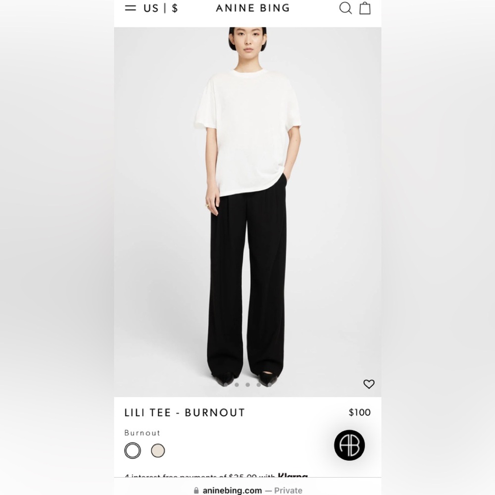 Anine Bing white Lili tee 🐇